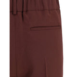 Brunello Cucinelli Bordeaux Acetate Casual Pants