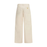Valentino Beige Cotton Casual Pants