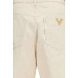 Valentino Beige Cotton Casual Pants