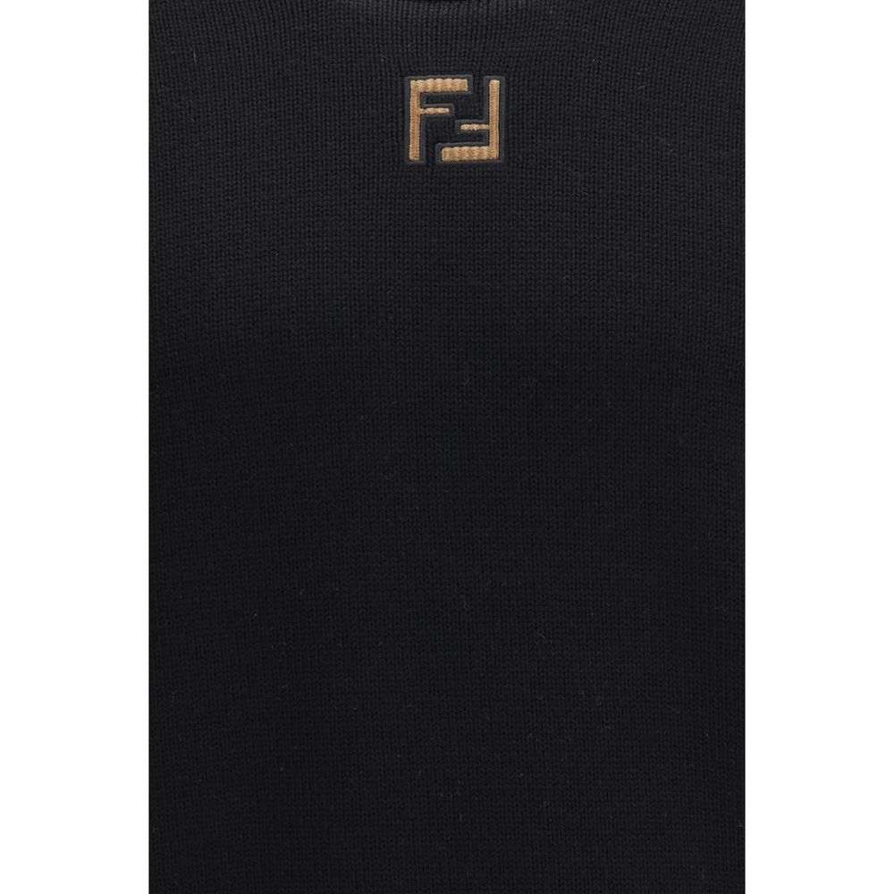 Fendi Black Wool Oves Aries Sweatshirt