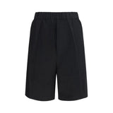 Laneus Black Viscose Bermuda Shorts