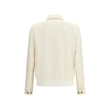 Brunello Cucinelli White Silk Shell Jacket