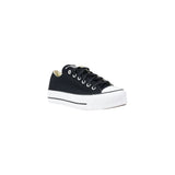 Converse Black Fabric Platform Sneakers