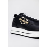 Love Moschino Black Leather Low Top Sneakers