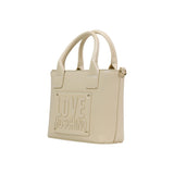 Love Moschino Cream Polyethylene Handbag