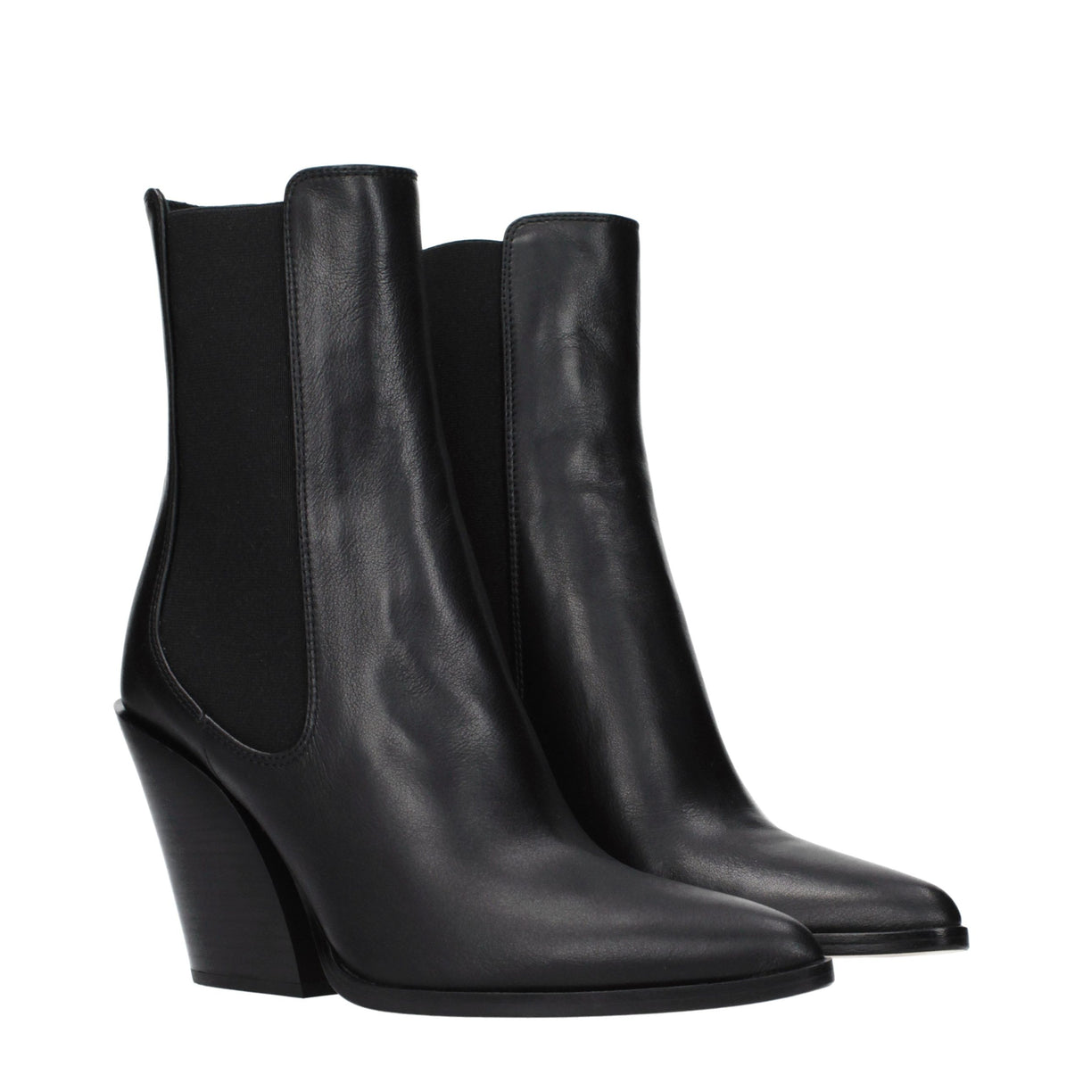 Jimmy Choo Black Leather Ankle Boots