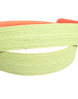 Malo Green Orange Braided Metal Buckle Waist Cintura Belt