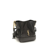 Saint Laurent Black Lamb Ovis Aries Aries Clutch Bag