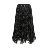 Valentino Black Silk Skirt