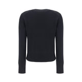Ami Paris Black Merino Wool Sweatshirt