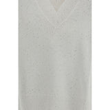 Brunello Cucinelli White Linen T-Shirt