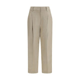 Brunello Cucinelli Beige Linen Casual Pants