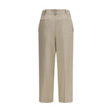 Brunello Cucinelli Beige Linen Casual Pants