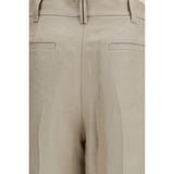 Brunello Cucinelli Beige Linen Casual Pants