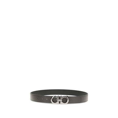 Ferragamo Brown Calf Leather Bos Taurus Regular Belt