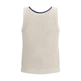 Brunello Cucinelli Beige Cotton Sleeveles T-Shirt