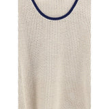 Brunello Cucinelli Beige Cotton Sleeveles T-Shirt