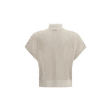 Brunello Cucinelli Beige Cotton Cardigan