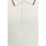 Thom Browne White Cotton Polo Shirt