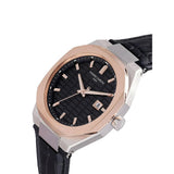 Pierre Cardin Black Leather Dress Watch