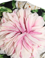 Dolce & Gabbana Black Floral Motif Turban Headwear Women Hat