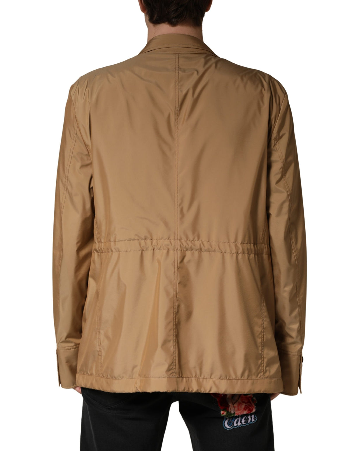 Dolce & Gabbana Brown Single Breasted Layered Coat Jacket