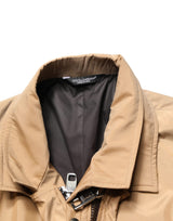 Dolce & Gabbana Brown Single Breasted Layered Coat Jacket