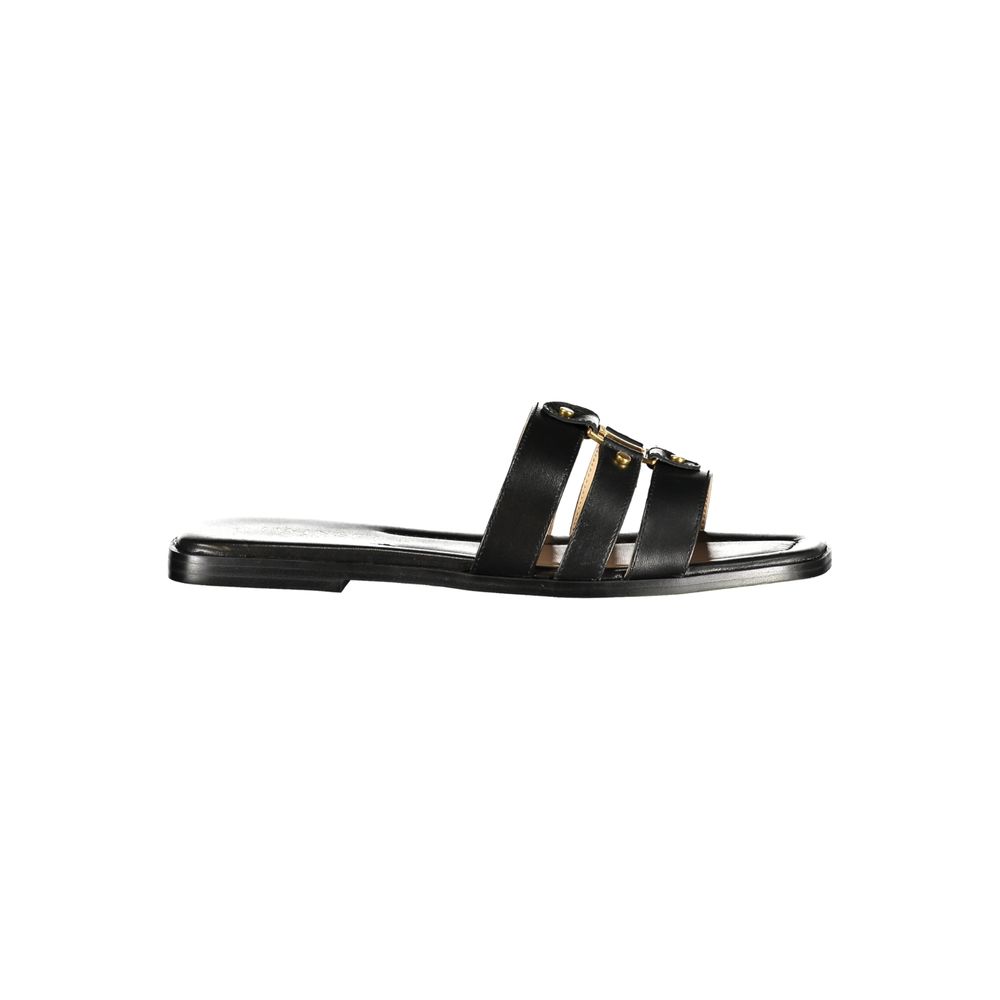 Twinset Black Leather Women's Sandal