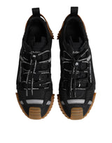 Dolce & Gabbana Black Logo Lace Up Low Top NS1 Sneakers Shoes