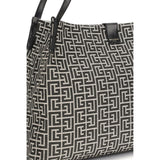 Balmain Black Cotton Shoulder Bag