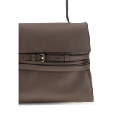 Moschino Brown Calf Leather Bos Taurus Handbag