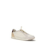 Brunello Cucinelli Beige Calf Leather Bos Taurus Sneakers