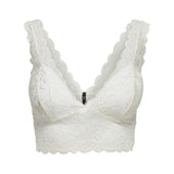 Only White Polyester Bra