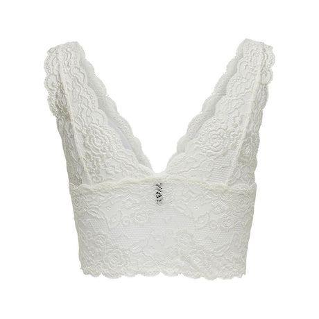 Only White Polyester Bra