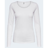 Only White Cotton Long Sleeve T-Shirt