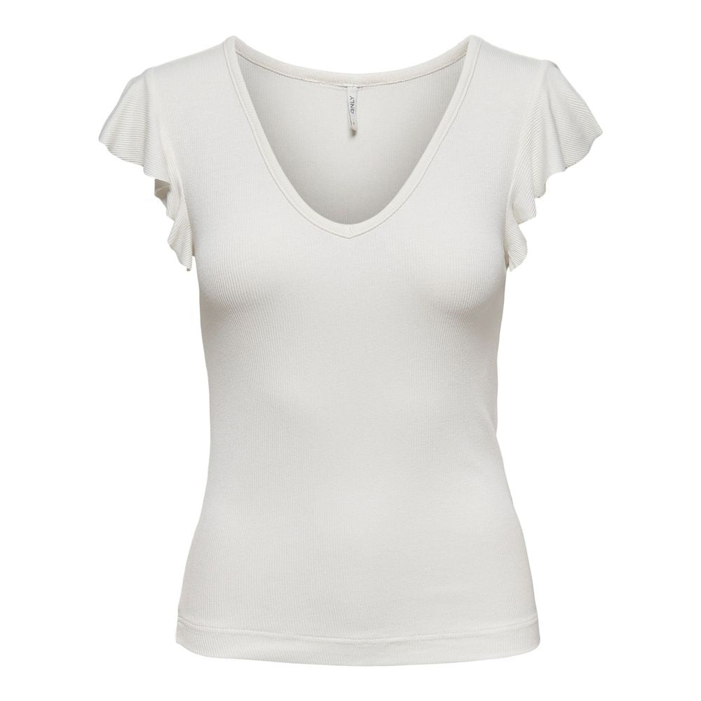 Only Cream Viscose T-Shirt