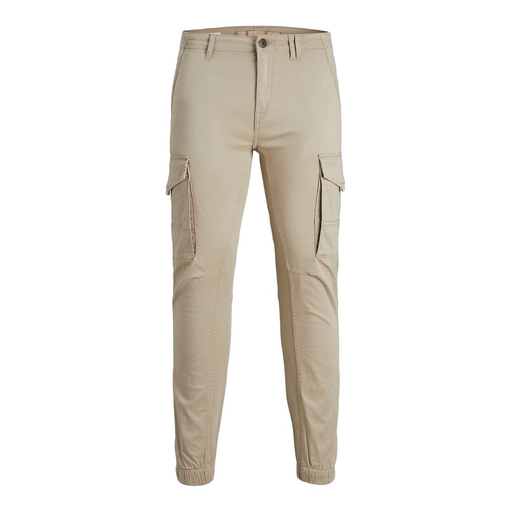 Jack Jones Beige Cotton Cargo Pants