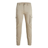 Jack Jones Beige Cotton Cargo Pants
