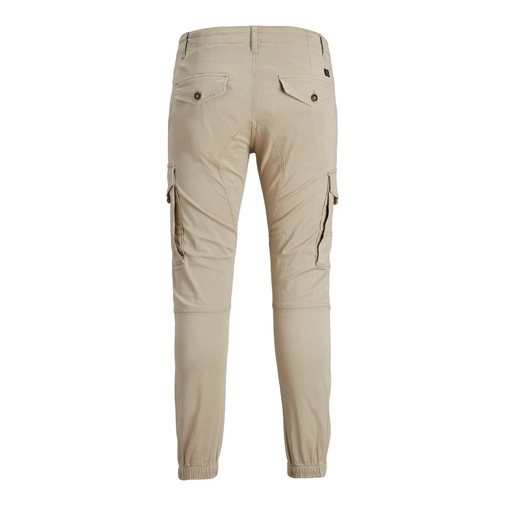 Jack Jones Beige Cotton Cargo Pants