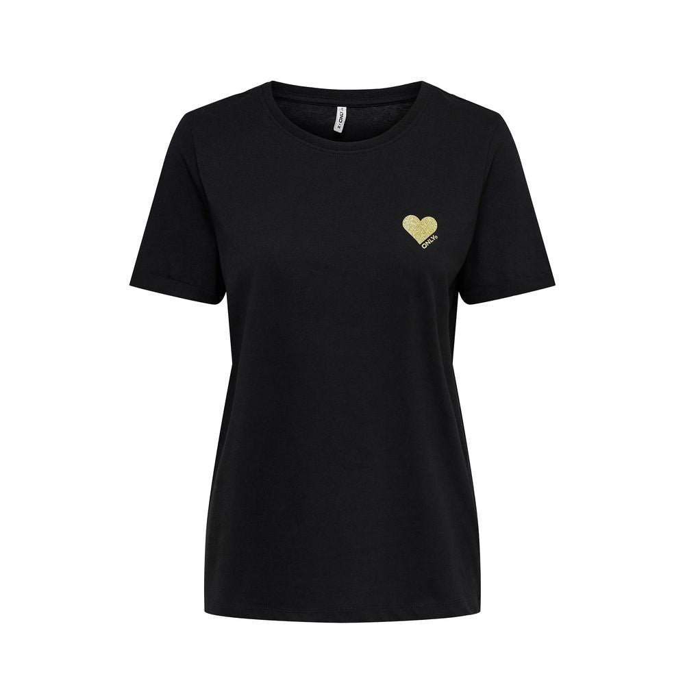 Only Black Cotton T-Shirt