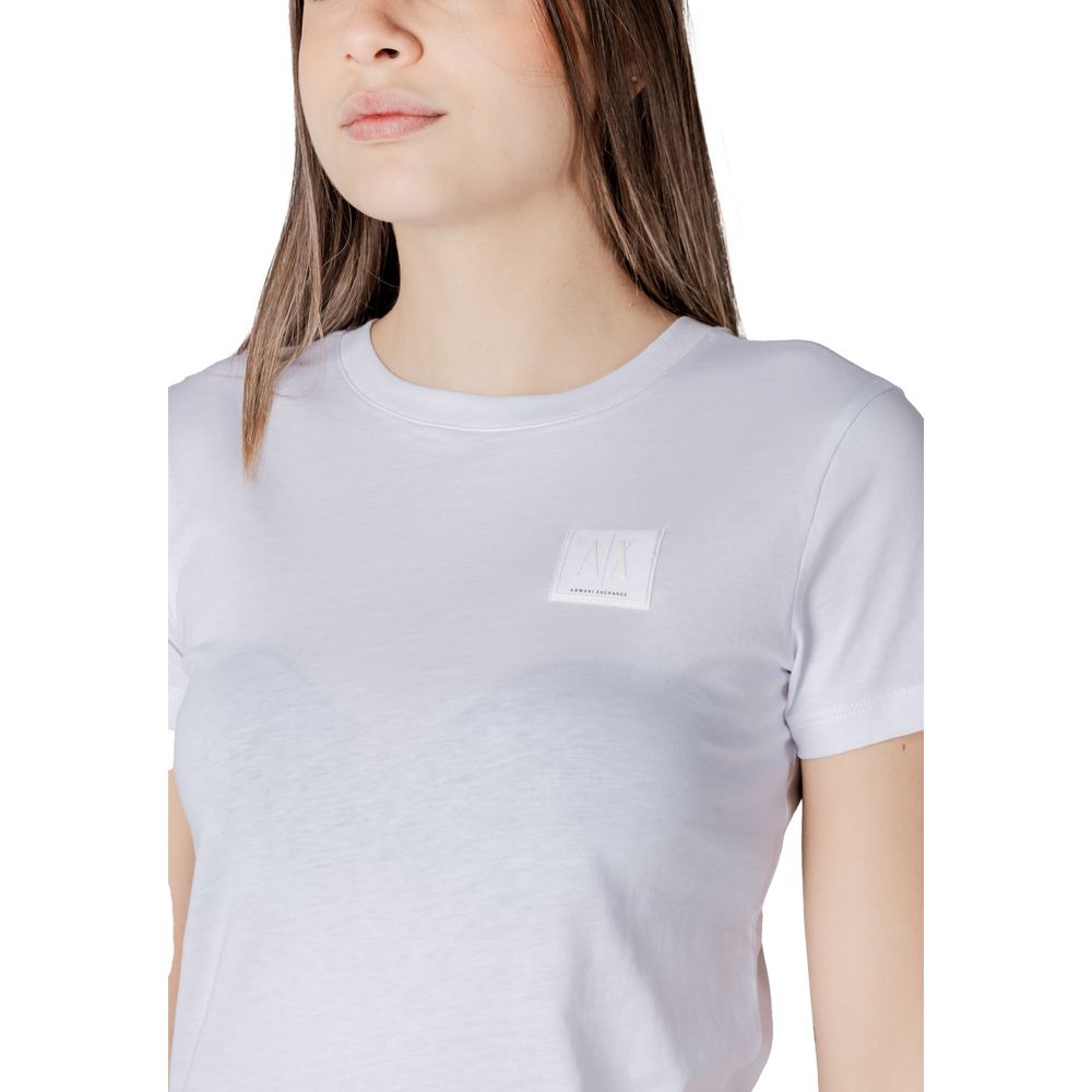 Armani Exchange White Cotton T-Shirt