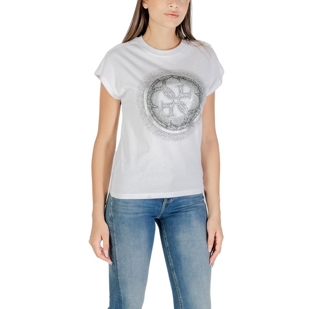 Guess White Cotton T-Shirt