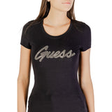 Guess Black Cotton T-Shirt