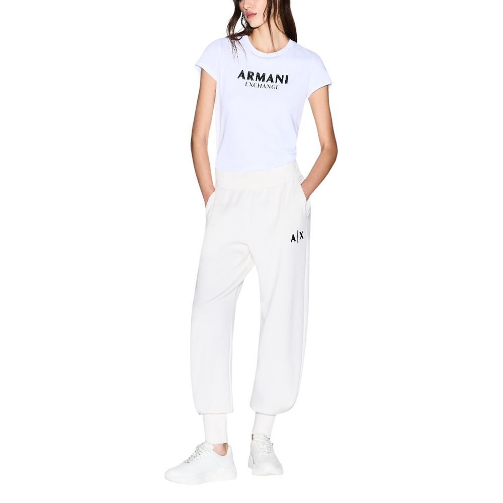 Armani Exchange White Cotton T-Shirt