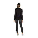 Armani Exchange Black Cotton Long Sleeve T-Shirt