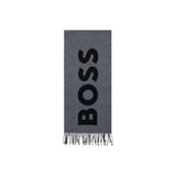 Hugo Boss Gray Wool Scarf