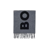 Hugo Boss Gray Wool Scarf