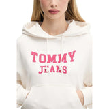 Tommy Hilfiger Jeans Cream Recycled Cotton Hoodie