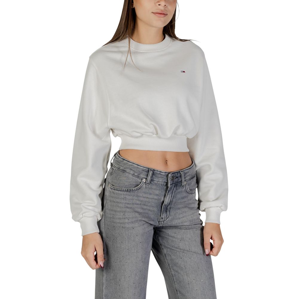 Tommy Hilfiger Jeans Cream Recycled Cotton Sweatshirt