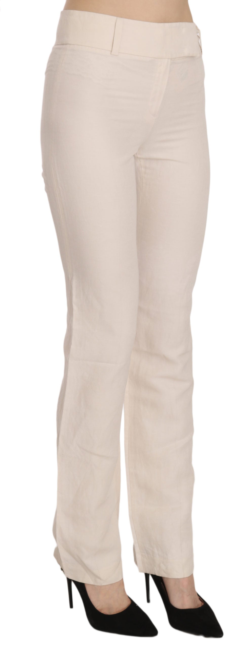 LAUREL Elevated White High Waist Flared Trousers